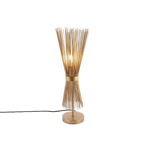 Landelijke tafellamp messing - Broom, Huis en Inrichting, Lampen | Tafellampen