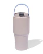 HEMA Drinkbeker met rietje 600ml rvs grijs, Huis en Inrichting, Keuken | Servies, Verzenden, Nieuw