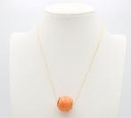 Ketting met hanger - 18 karaat Geel goud Koraal, Sieraden, Tassen en Uiterlijk, Antieke sieraden