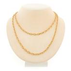 18 Krt. Gouden anker schakel ketting/sautoir | 97 cm, Sieraden, Tassen en Uiterlijk, Kettingen, Ophalen of Verzenden, Gebruikt