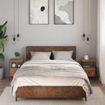 vidaXL Nachtkastjes 2 st 34x36x50cm bewerkt hout artisanaal, Verzenden, Nieuw, Hout