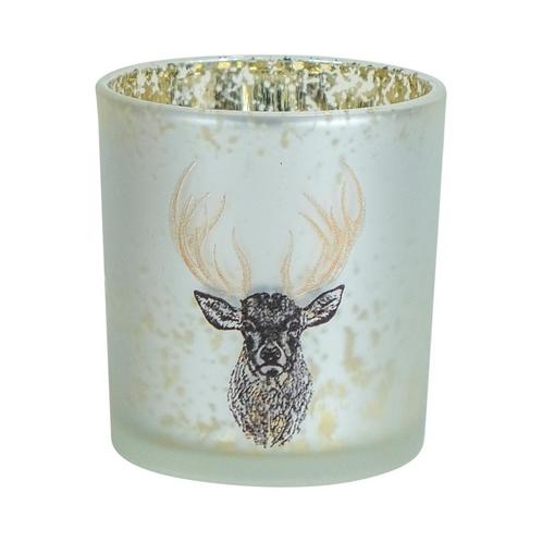 windlicht hert goud gewei small 8cm, Huis en Inrichting, Woonaccessoires | Overige, Verzenden