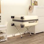 vidaXL Bagagerek met rugleuning zilver 56x39x52cm, Verzenden, Nieuw