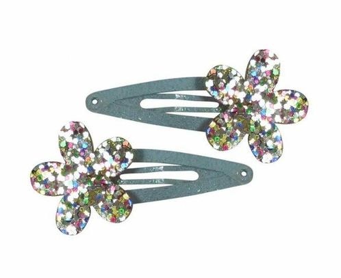 Haarspeld Klikklak Glitter Bloem Blauw, Sieraden, Tassen en Uiterlijk, Uiterlijk | Haarverzorging