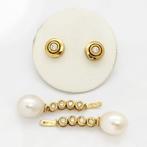Oorbellen - 18 karaat Geel goud Parel - Diamant, Sieraden, Tassen en Uiterlijk, Oorbellen, Nieuw
