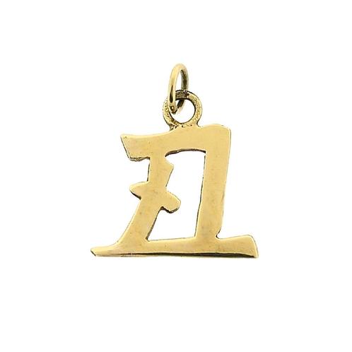 Gouden hanger van Chinees horoscoop teken; Os, Sieraden, Tassen en Uiterlijk, Bedels, Gebruikt, Overige merken, Goud, Ophalen of Verzenden