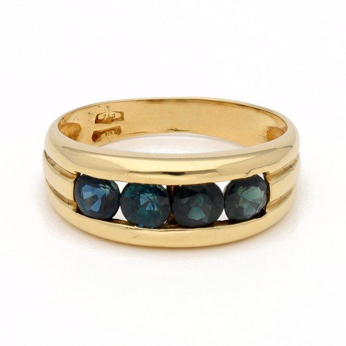 Ring - 18 karaat Geel goud - Saffier, Sieraden, Tassen en Uiterlijk, Ringen