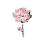 Lotusbloem met Steel Bedel Charm Pandora compatible, Nieuw, Overige merken, Verzenden