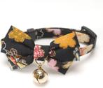Necoichi kattenhalsband kimono strik - kleur paars en zwa..., Dieren en Toebehoren, Hondenriemen, Ophalen of Verzenden, Nieuw