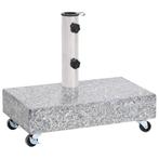 vidaXL Parasolvoet 45x25x8 cm graniet lichtgrijs, Tuin en Terras, Parasols, Verzenden, Nieuw, Minder dan 1 meter, Parasolvoet