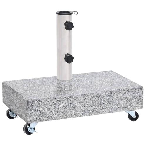 vidaXL Parasolvoet 45x25x8 cm graniet lichtgrijs, Tuin en Terras, Parasols, Parasolvoet, Nieuw, Minder dan 1 meter, Verzenden