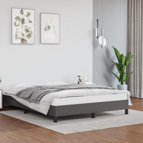 Kunstleren Bed 140x190 Grijs - Retourdeal voor Slim Slapen, Huis en Inrichting, Slaapkamer | Bedden, 140 cm, 190 cm of minder