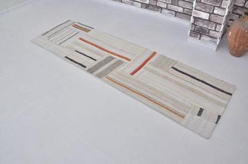 Turkish - Turkse decoratieve hennep patchwork loper - Kelim beschikbaar voor biedingen