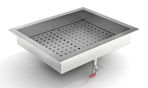 Crushed Ice Bak 2/1 GN Inbouw RVS Aisi 304, Zakelijke goederen, Horeca | Keukenapparatuur, Nieuw in verpakking, Ophalen of Verzenden