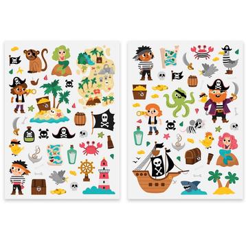 Stickers - Piraten Schatten - 2 Vellen - Scrapbook Hobby DIY beschikbaar voor biedingen