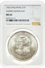 Filipijnen. 1 Peso 1963 - NGC MS64