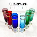 Champagne fluitje - x6 kleurrijke fluitjes model Thistle