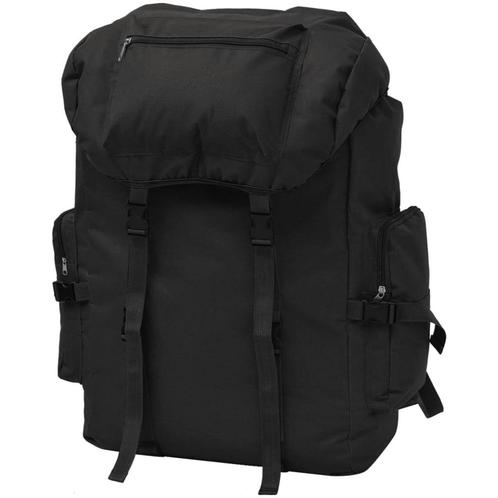 vidaXL Rugzak legerstijl 65 L zwart, Sieraden, Tassen en Uiterlijk, Tassen | Rugtassen, Nieuw, Verzenden