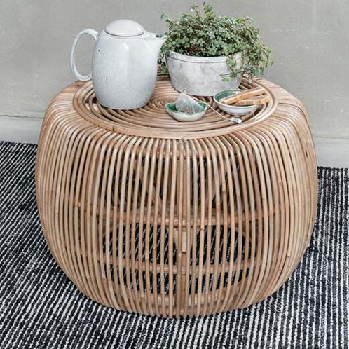 *WOONWINKEL* Must Living Lucca Rotan Salontafel Rond 60 Cm, Huis en Inrichting, Tafels | Salontafels, Nieuw, Verzenden