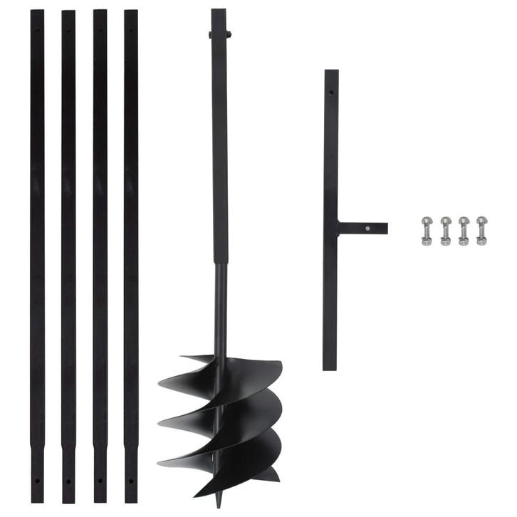 vidaXL Grondboor met handvat 250 mm met verlengbuis 4 m, Tuin en Terras, Hand-tuingereedschap, Nieuw, Verzenden