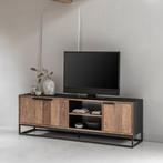 *WOONWINKEL* DTP Home Cosmo Tv-meubel Zwart Teak Medium, Huis en Inrichting, Kasten | Televisiemeubels, Verzenden, Nieuw