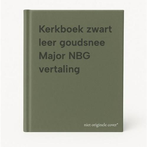 Kerkboek zwart leer goudsnee Major NBG vertaling, Boeken, Godsdienst en Theologie, Gelezen, Verzenden