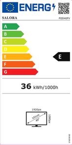 Salora FOD40TV - Smart TV - VIDAA - Televisie - Smart tv 40, Verzenden, Nieuw