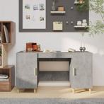 vidaXL Bureau 140x50x75 cm bewerkt hout betongrijs, Huis en Inrichting, Bureaus, Verzenden, Nieuw