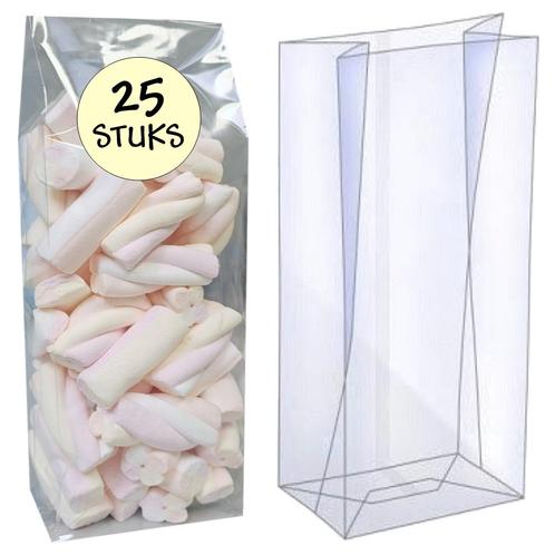 Fako Bijoux® - Blokbodemzakjes Plastic Transparant - 80 + 50, Diversen, Cadeauverpakkingen, Verzenden
