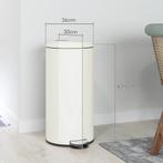 TRUUSK 30L Pedaalemmer Cosmetica-emmer - Afvalbak Met Deksel, Verzenden, Nieuw