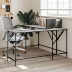 vidaXL Bureau 149x149x75 cm bewerkt hout grijs sonoma, Verzenden, Nieuw