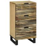 vidaXL Dressoir met lade Bruin 40 x 33 x 75 cm massief, Verzenden, Nieuw, Overige houtsoorten, Minder dan 50 cm