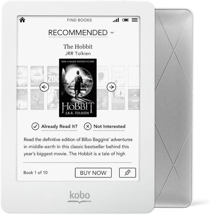Kobo Glo E-Reader Wi-Fi - 6 Inch - Wit/Zilver, Computers en Software, E-readers, Zo goed als nieuw, Verzenden
