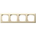 Gira Afdekraam 4 voudig Wit (creme) 021401, Nieuw