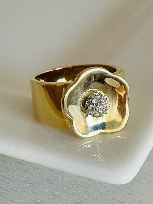 Tous - Ring - 18 karaat Geel goud - 0.10ct. tw. Diamant, Sieraden, Tassen en Uiterlijk, Ringen