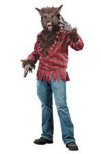 Kostuum Weerwolf Boze Wolf Pak Halloween Wolvenpak Masker Ro, Nieuw, Carnaval, Maat 48/50 (M), Ophalen of Verzenden