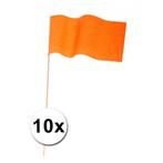 Oranje zwaaivlag per tien - Oranje vlaggen, Hobby en Vrije tijd, Feestartikelen, Nieuw, Ophalen of Verzenden