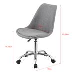 Bureaustoel Atherton op wielen 83-93x48x55 cm stof lichtgrij, Verzenden, Nieuw