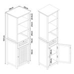 [en.casa] Badkamerkast Karlsøy kolomkast 161x35x32 cm wit, Huis en Inrichting, Verzenden, Nieuw