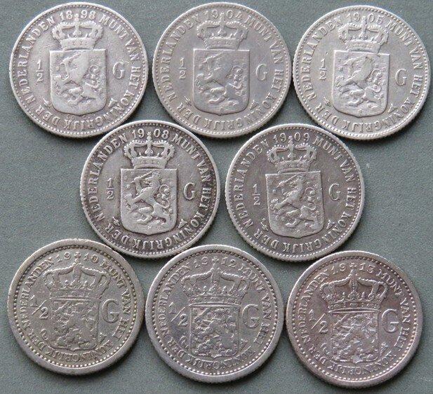 Nederland. Wilhelmina. 1/2 Gulden, Postzegels en Munten, Munten | Nederland