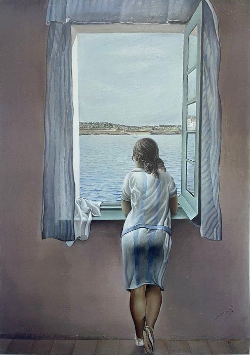 Salvador Dalí (after) - Figura en una finestra - Licensed, Antiek en Kunst, Kunst | Tekeningen en Foto's