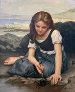 Gérard Laroche ( XX ) - Enfant assis, Antiek en Kunst