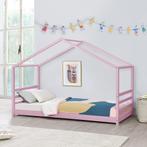 Kinderbed huisbed met bedbodem 90x200 cm roze, Kinderen en Baby's, Kinderkamer | Bedden, Verzenden, Nieuw
