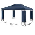 Paviljoen Elda Blauw XXL 3x4 meter (Goedkope Partytent), Verzenden, Nieuw, 2 meter of meer, Partytent