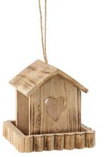 J-Line Vogelhuis met Rand Hout Beige (VOGELS, DIEREN)