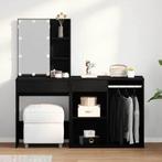 vidaXL LED Kaptafel Zwart eiken 140 x 40 x 140 cm Bewerkt, Verzenden, Nieuw