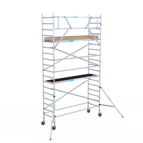 Basic rolsteiger 90 x 6,2m werkhoogte, Doe-het-zelf en Verbouw, Steigers, Rolsteiger of Kamersteiger, Nieuw, 5 meter of hoger