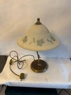 Massive - Tafellamp - vintage bronzen lamp met glazen foraal