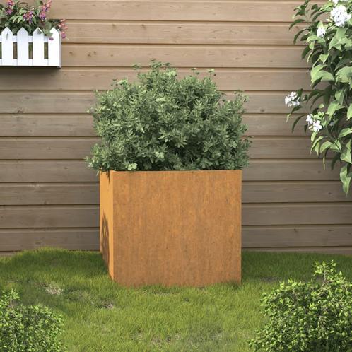 vidaXL Plantenbak 49x47x46 cm cortenstaal, Tuin en Terras, Bloembakken en Plantenbakken, Minder dan 60 cm, Nieuw, Metaal, 30 tot 60 cm