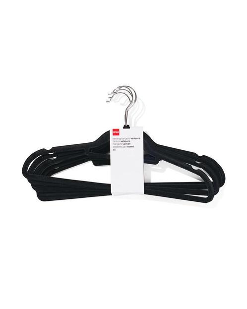 HEMA Kledinghanger velours zwart - 6 stuks, Huis en Inrichting, Kasten | Kledingkasten, Nieuw, Verzenden
